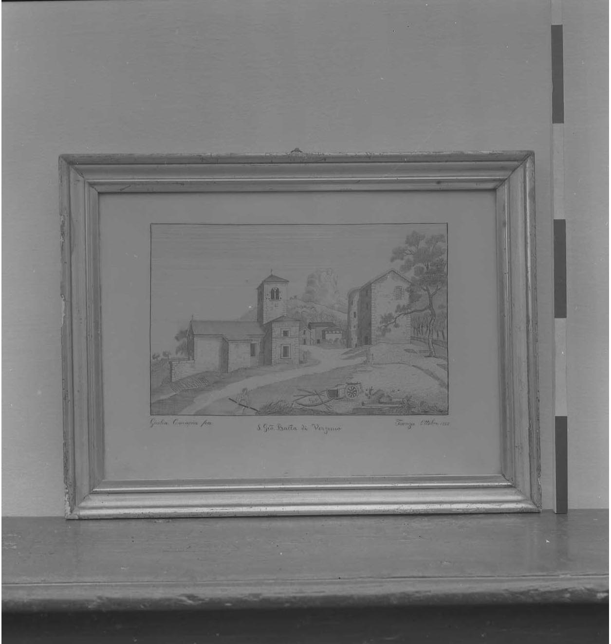 veduta di Verzuno (decorazione a ricamo) di Carapia Giulia (sec. XIX)