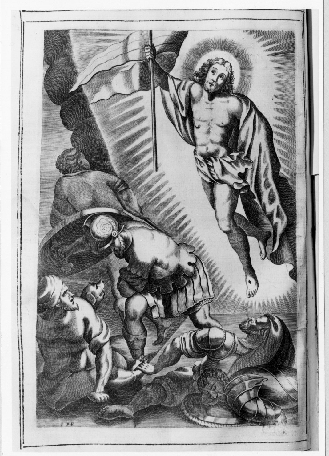 Ascensione (decorazione a incisione, elemento d'insieme) di Piccini Elisabetta (sec. XVII)