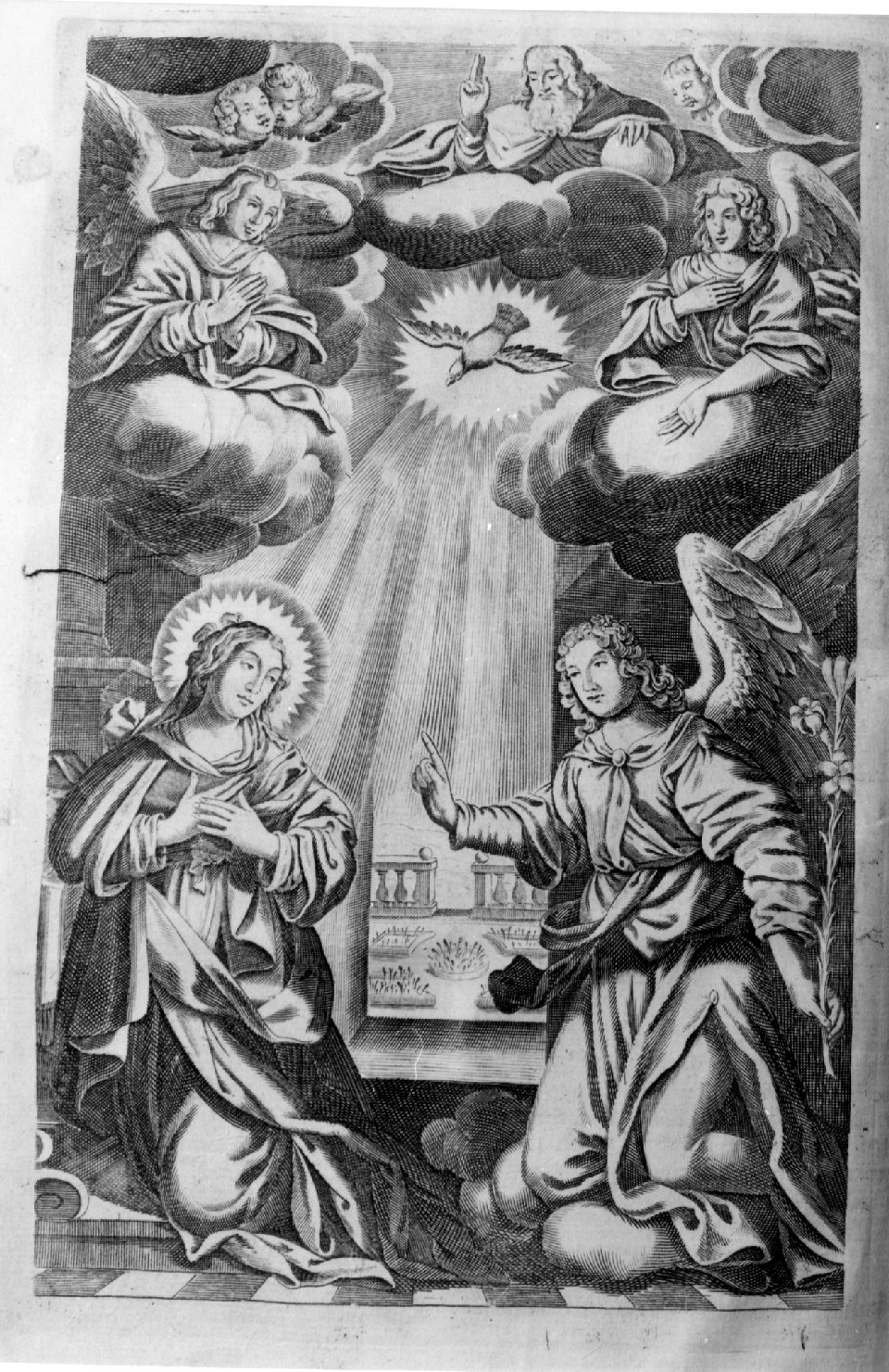 resurrezione di Cristo (decorazione a incisione, elemento d'insieme) di Balleoni Paolo, Billy Nicolò il Vecchio (sec. XVII)