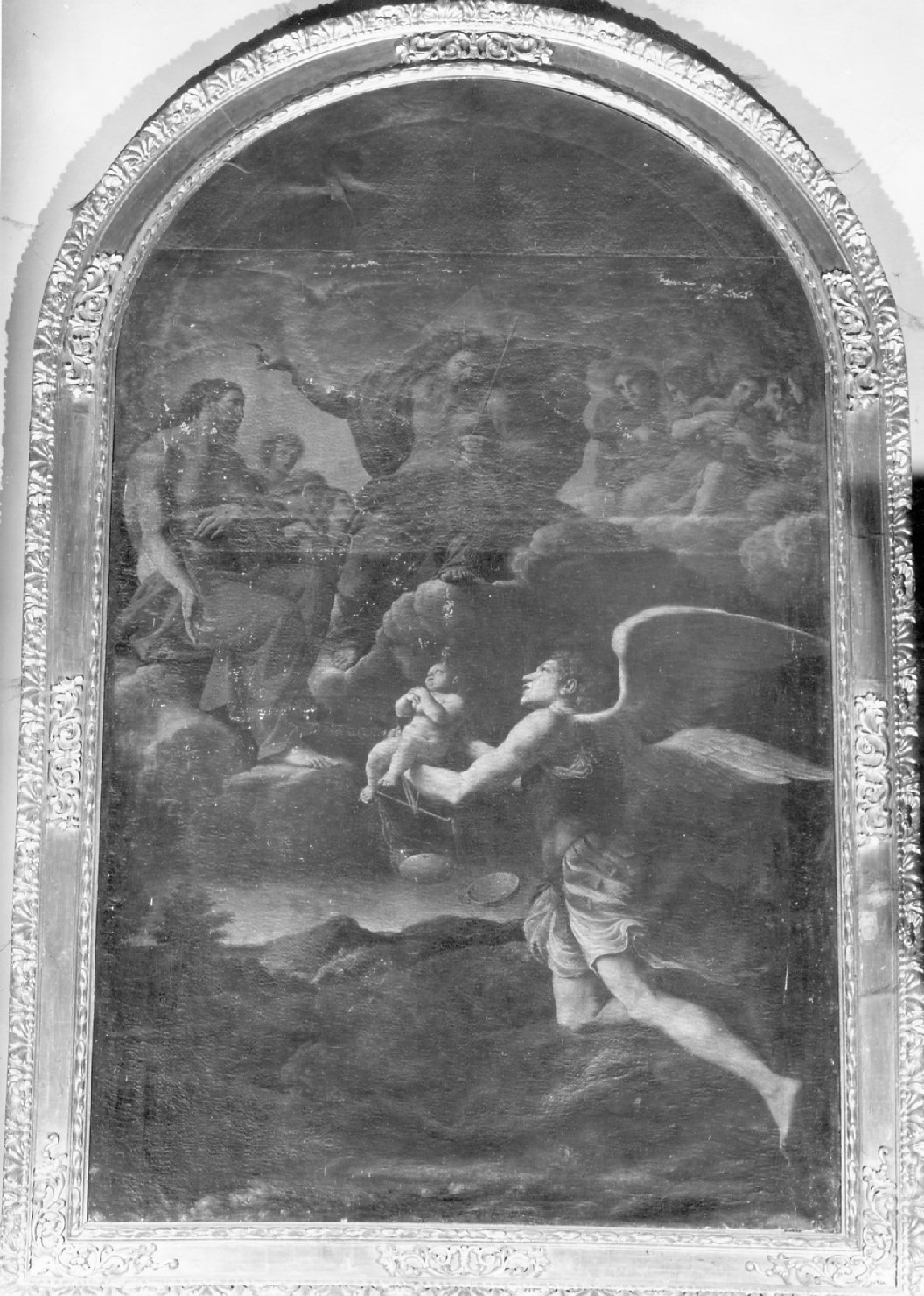 Trinità e l'Arcangelo Raffaele (pala d'altare) di Massari Lucio (secc. XVI/ XVII)