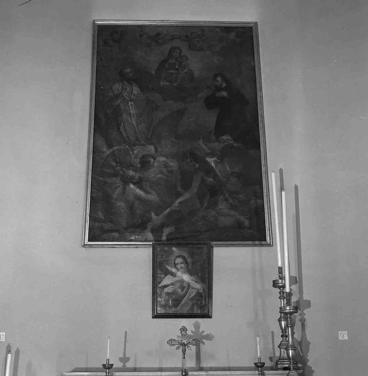 Madonna con Santi e anime del Purgatorio (pala d'altare) di Gottarelli Angelo (attribuito) (sec. XVIII)