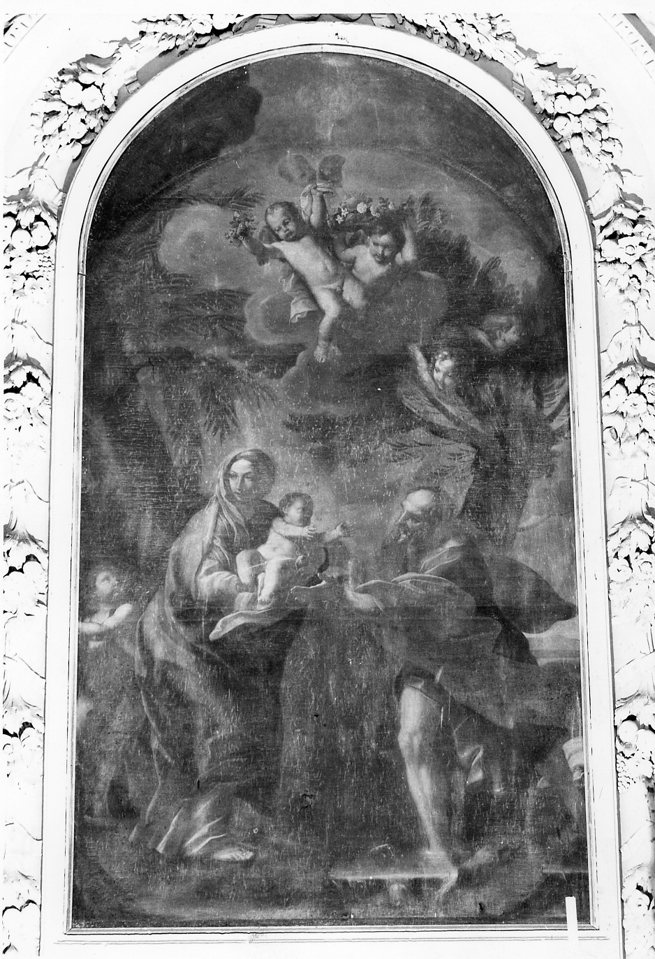 fuga in Egitto (pala d'altare) - ambito romano (sec. XVII)