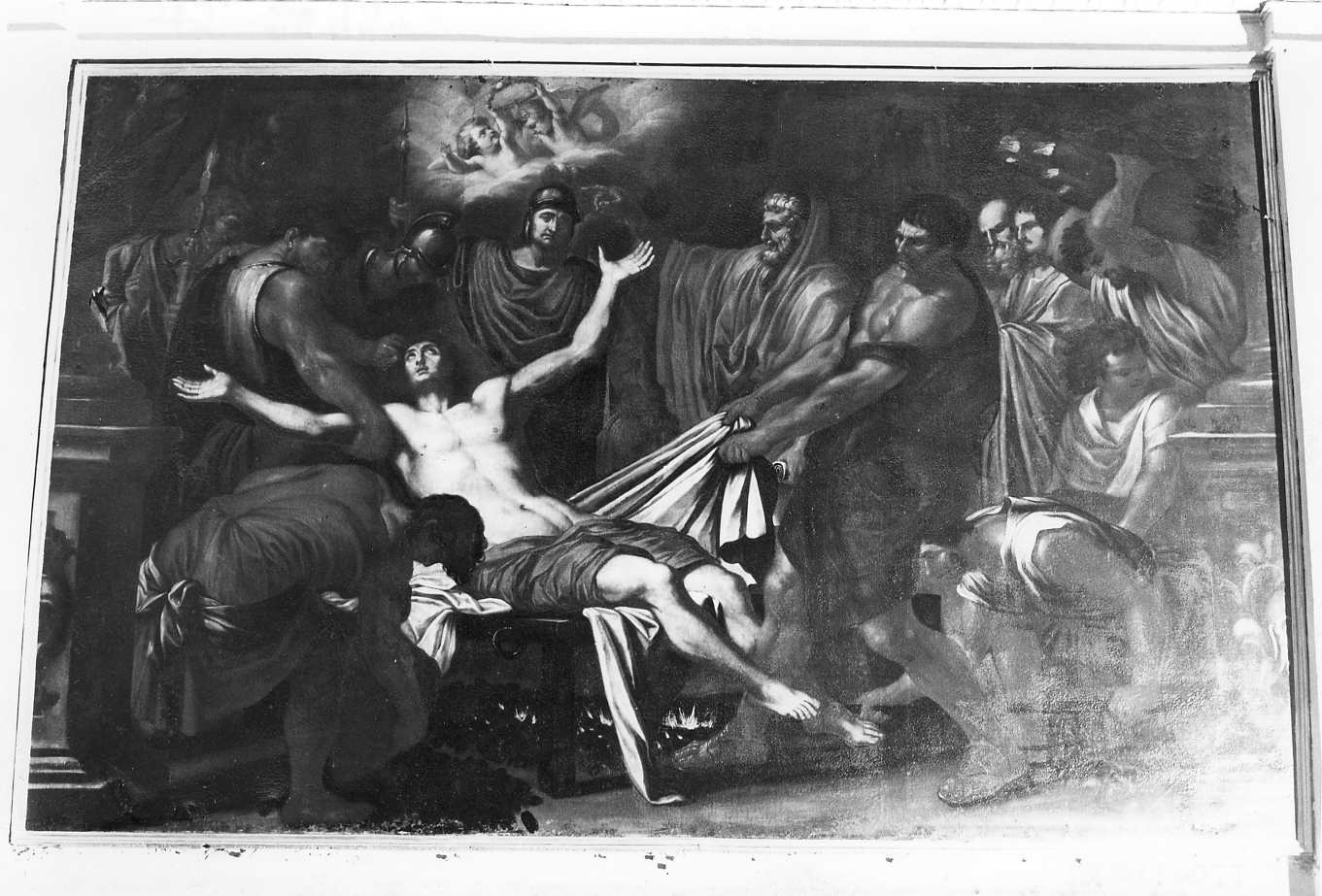 martirio di San Lorenzo (dipinto) di Missiroli Tommaso detto Villano (sec. XVII)