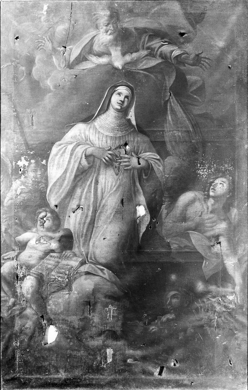 Santa Gertrude (pala d'altare) - ambito emiliano-romagnolo (?) (sec. XVII, sec. XVIII)