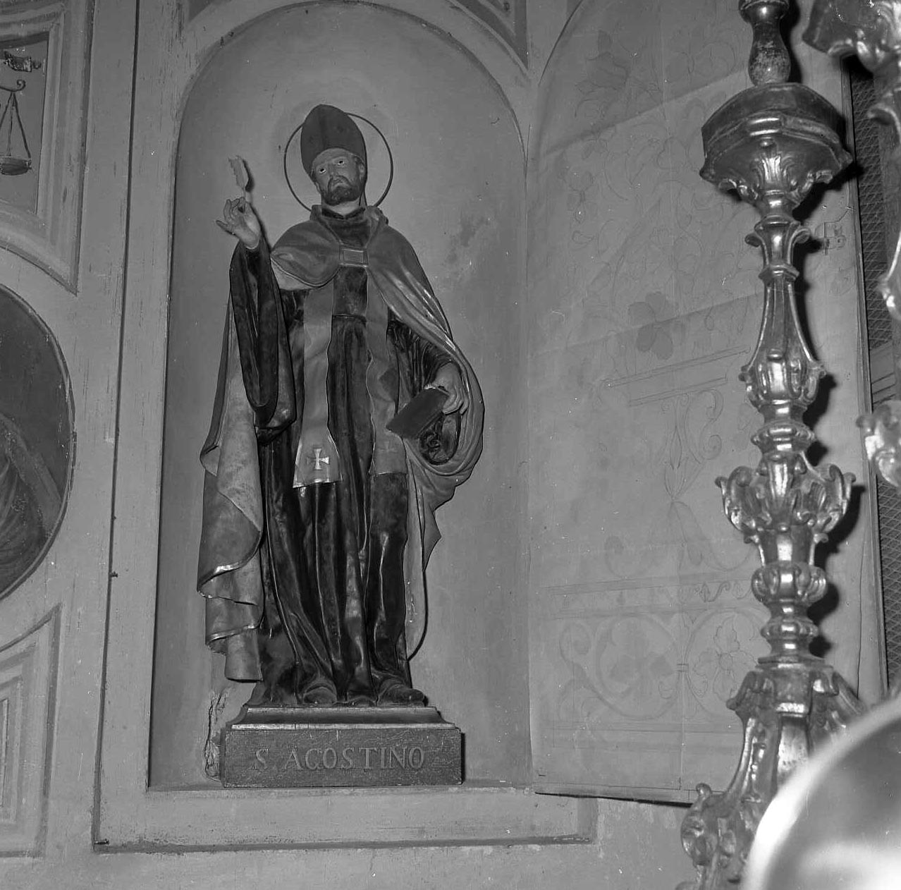 Sant'Agostino (scultura) - bottega romagnola (fine/inizio secc. XVIII/ XIX)