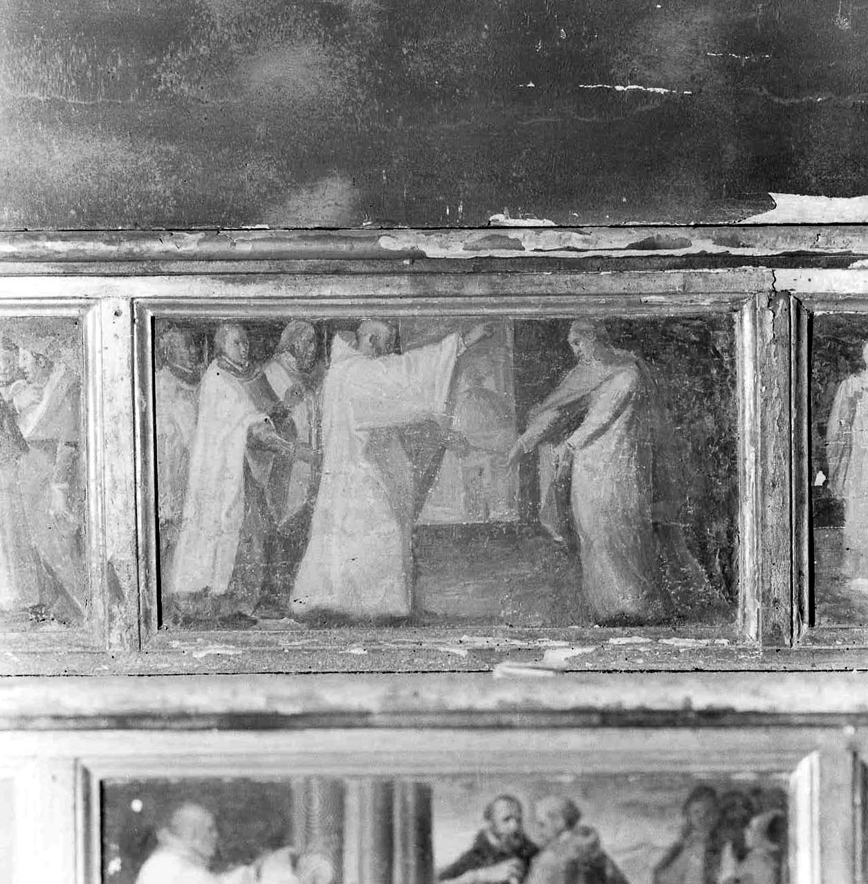 storie di San Bernardo di Chiaravalle, un miracolo (dipinto, elemento d'insieme) di Rocchetti Marcantonio (secc. XVI/ XVII)