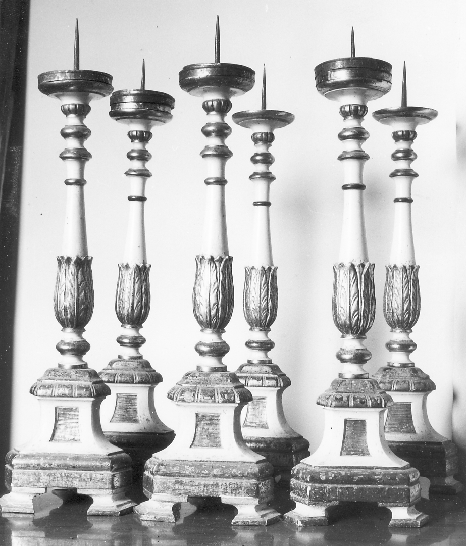 candeliere - bottega italiana (fine/inizio secc. XVIII/ XIX)