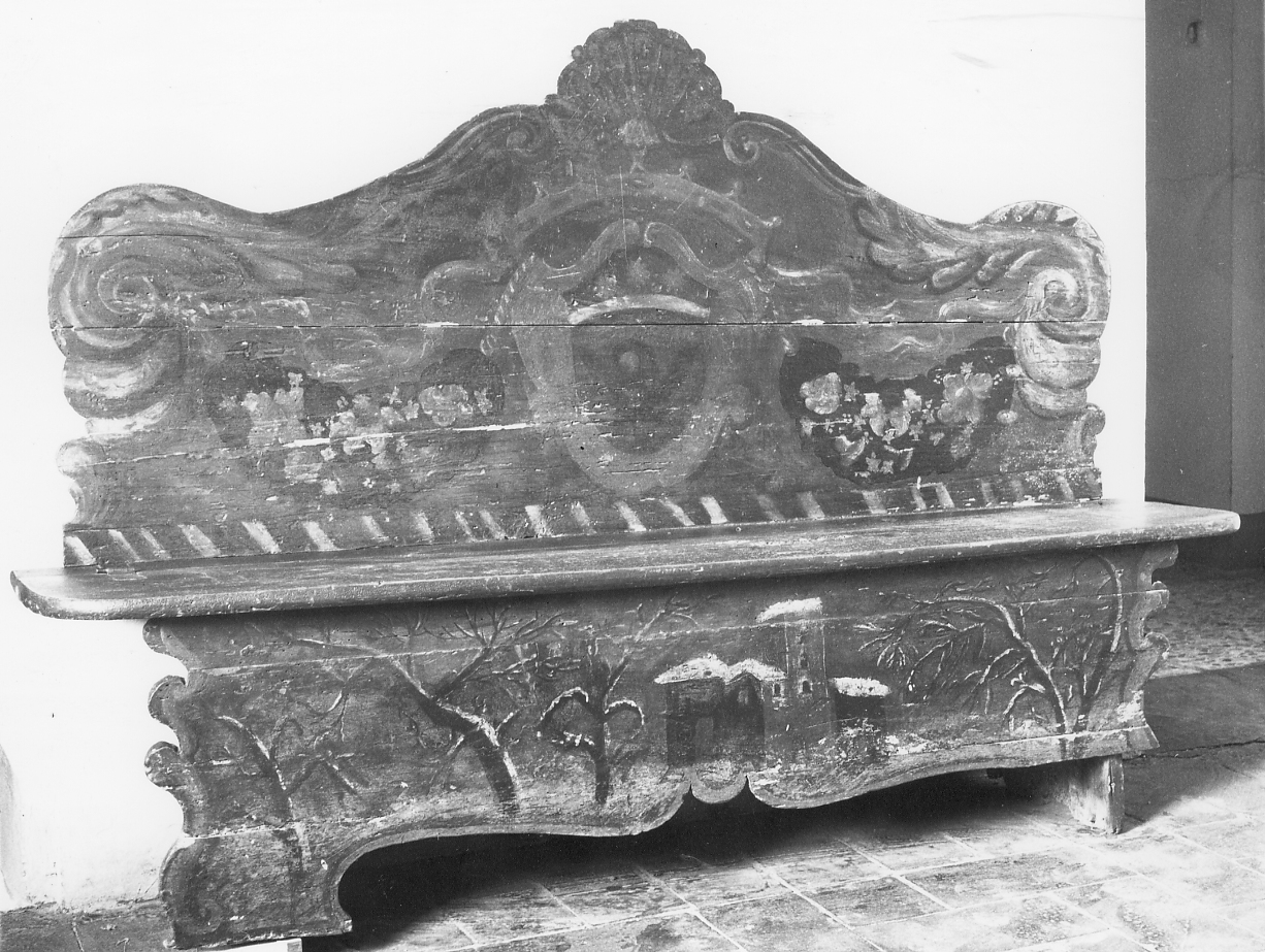 cassapanca - bottega italiana (sec. XVIII)