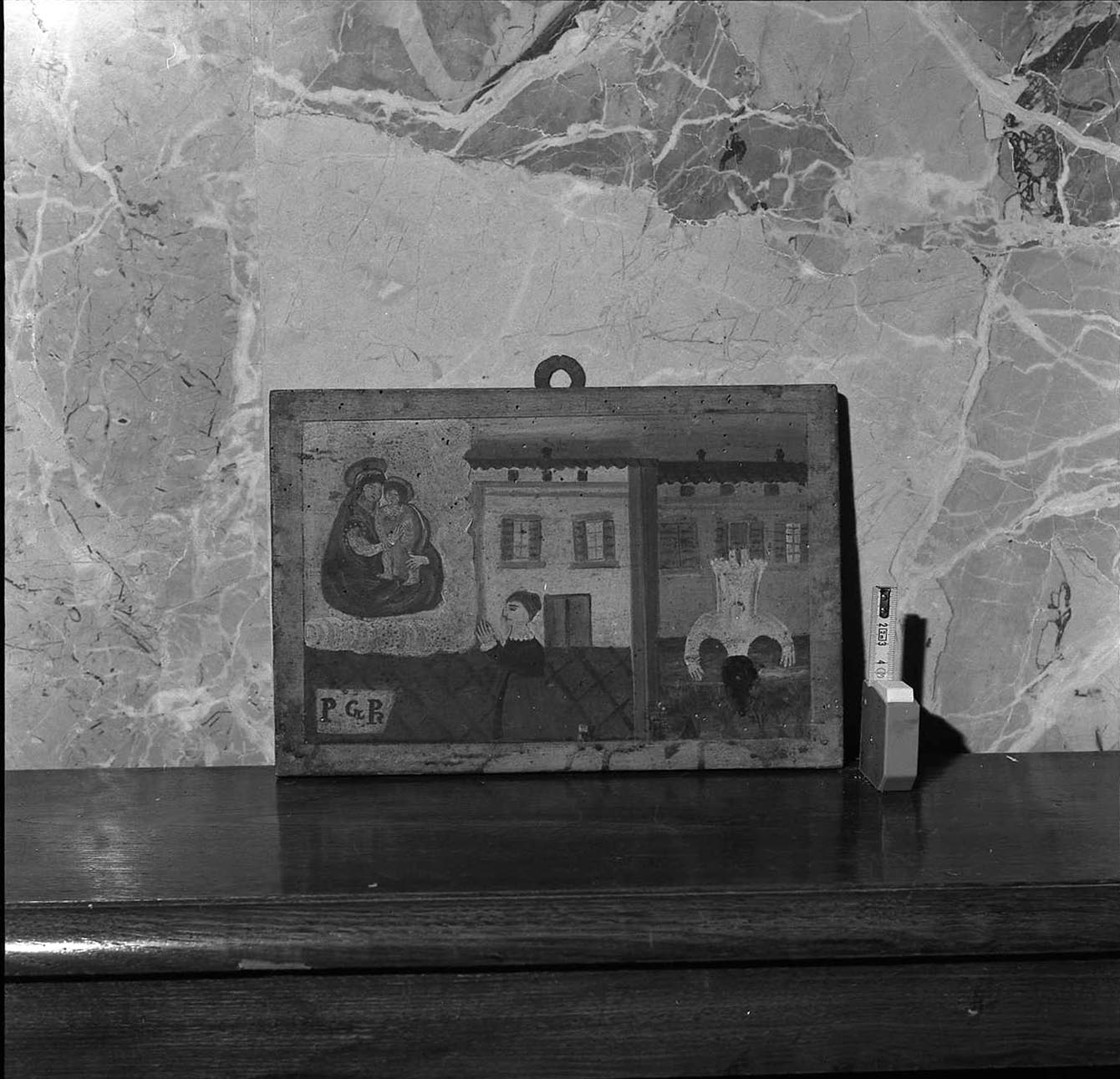 apparizione della Madonna con Bambino (ex voto) - ambito emiliano-romagnolo (prima metà sec. XIX)