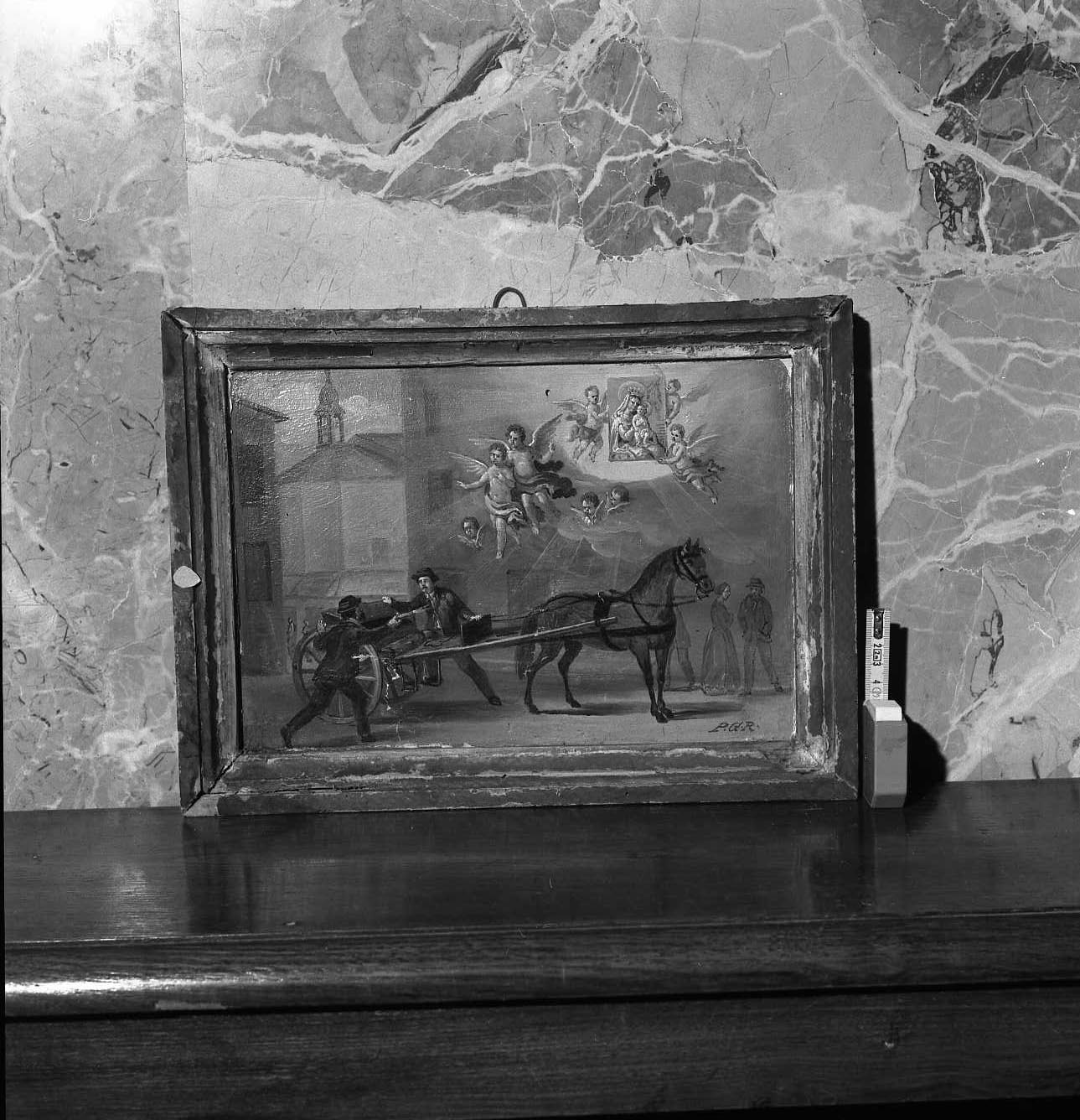 miracolo della Madonna del Molino (ex voto) di Bertazzoni Giovanni (?) (sec. XIX)