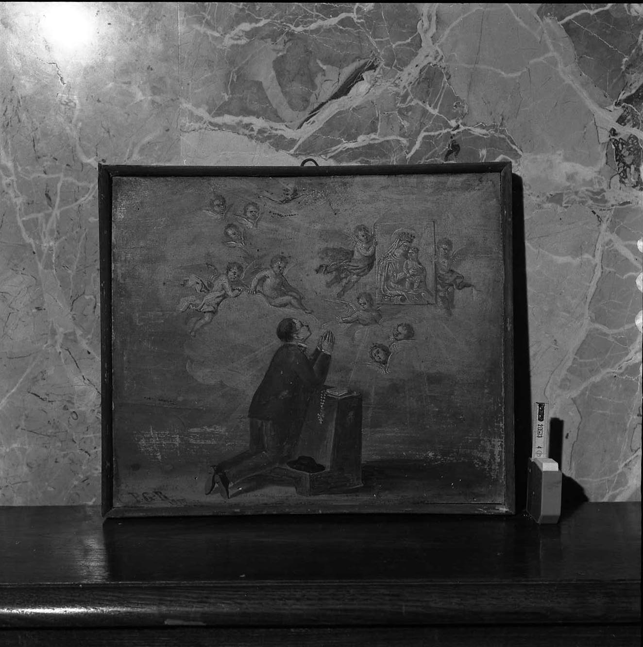 apparizione dell'immagine della Madonna del Molino (ex voto) di Bertazzoni Giovanni (?) (sec. XIX)