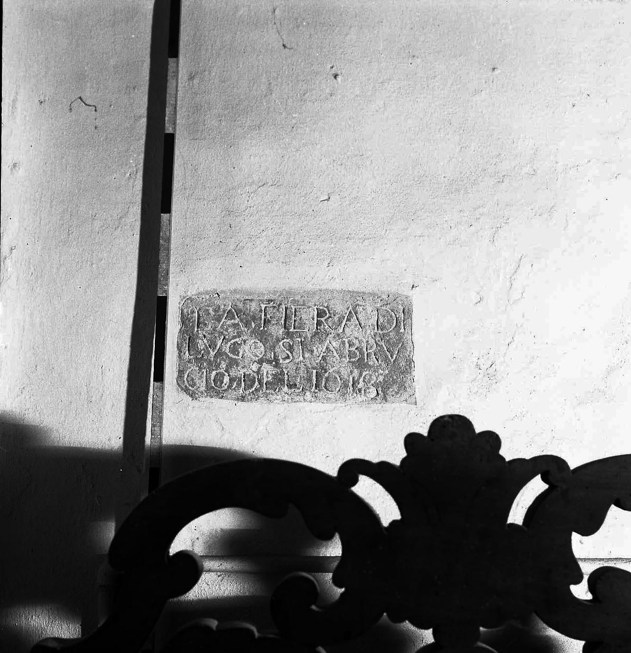 lapide - bottega italiana (sec. XVII)