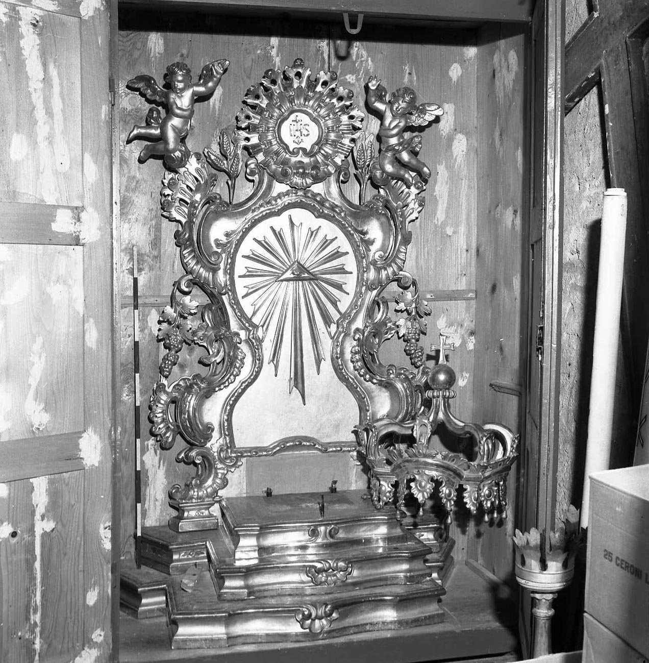 tronetto per esposizione eucaristica - bottega italiana (sec. XVIII)