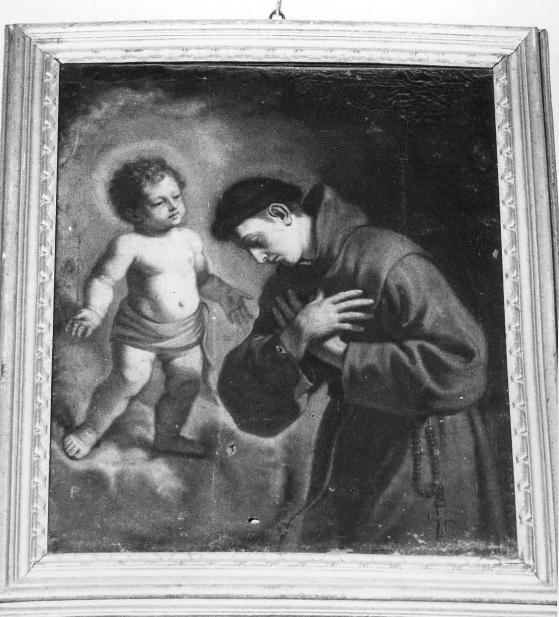Sant'Antonio da Padova/ Gesù Bambino (dipinto) - scuola emiliana (sec. XVII)