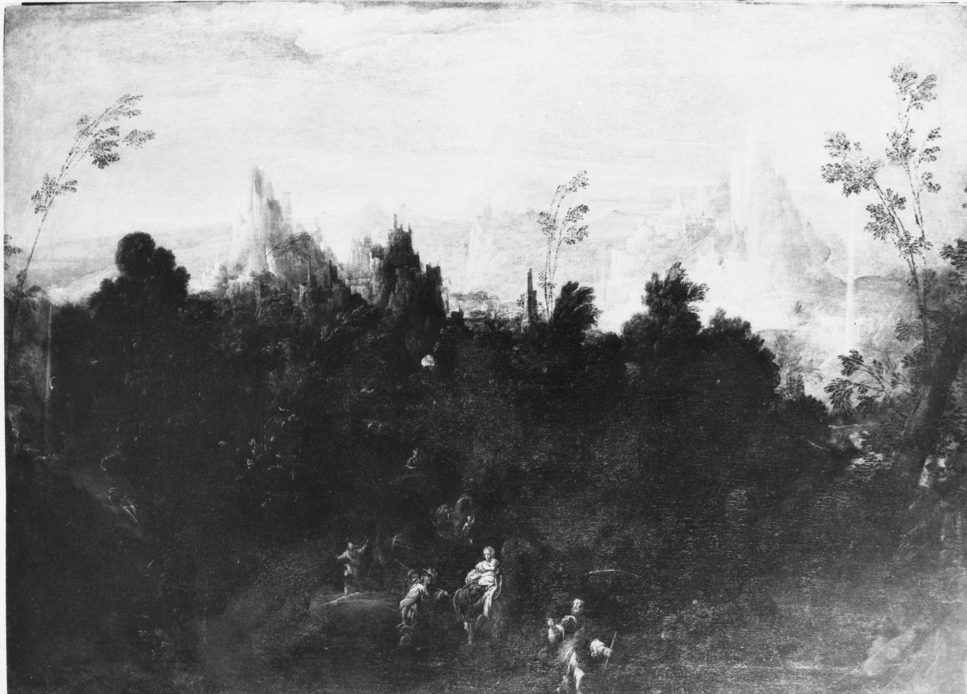 fuga in Egitto (dipinto) di Donducci Giovanni Andrea detto Mastelletta (attribuito) (sec. XVII)