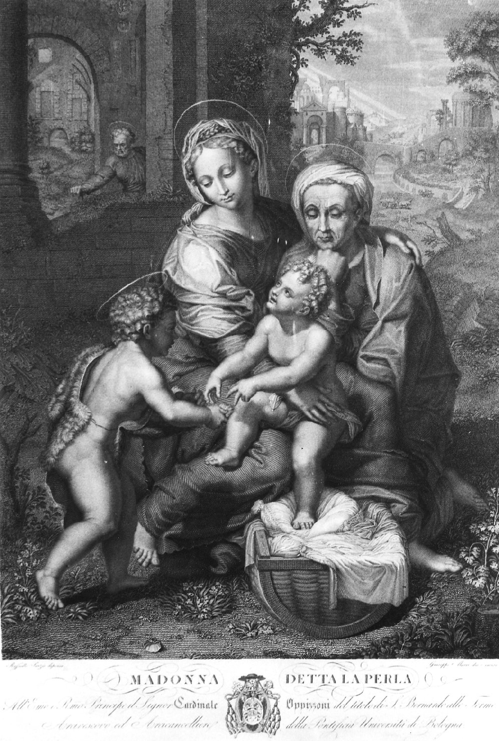 Madonna con Bambino/ San Giovannino (coperta di libro liturgico) di Marri Giuseppe (sec. XIX)