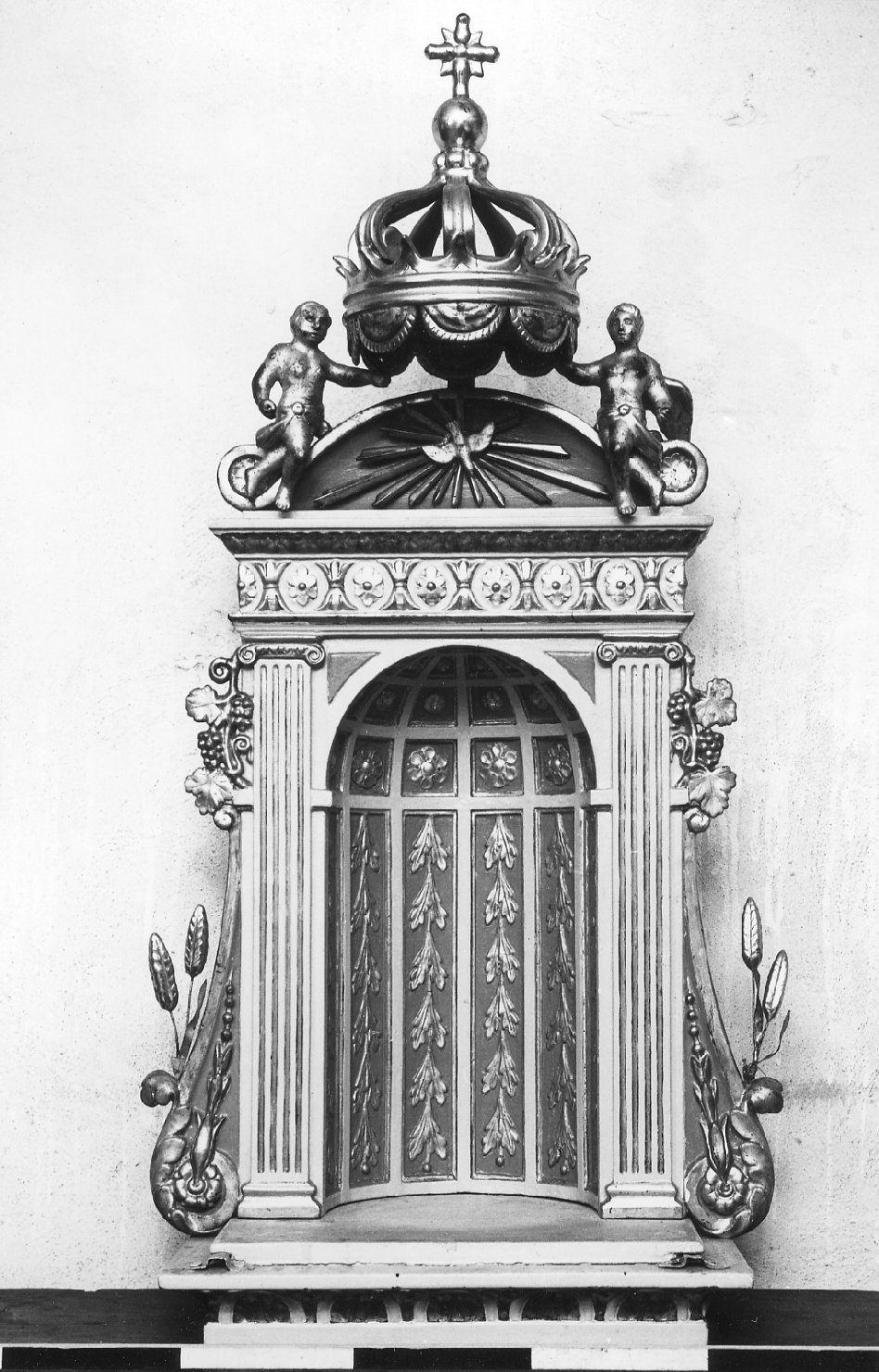 tronetto per esposizione eucaristica - a tempietto - ambito emiliano-romagnolo (?) (prima metà sec. XIX)