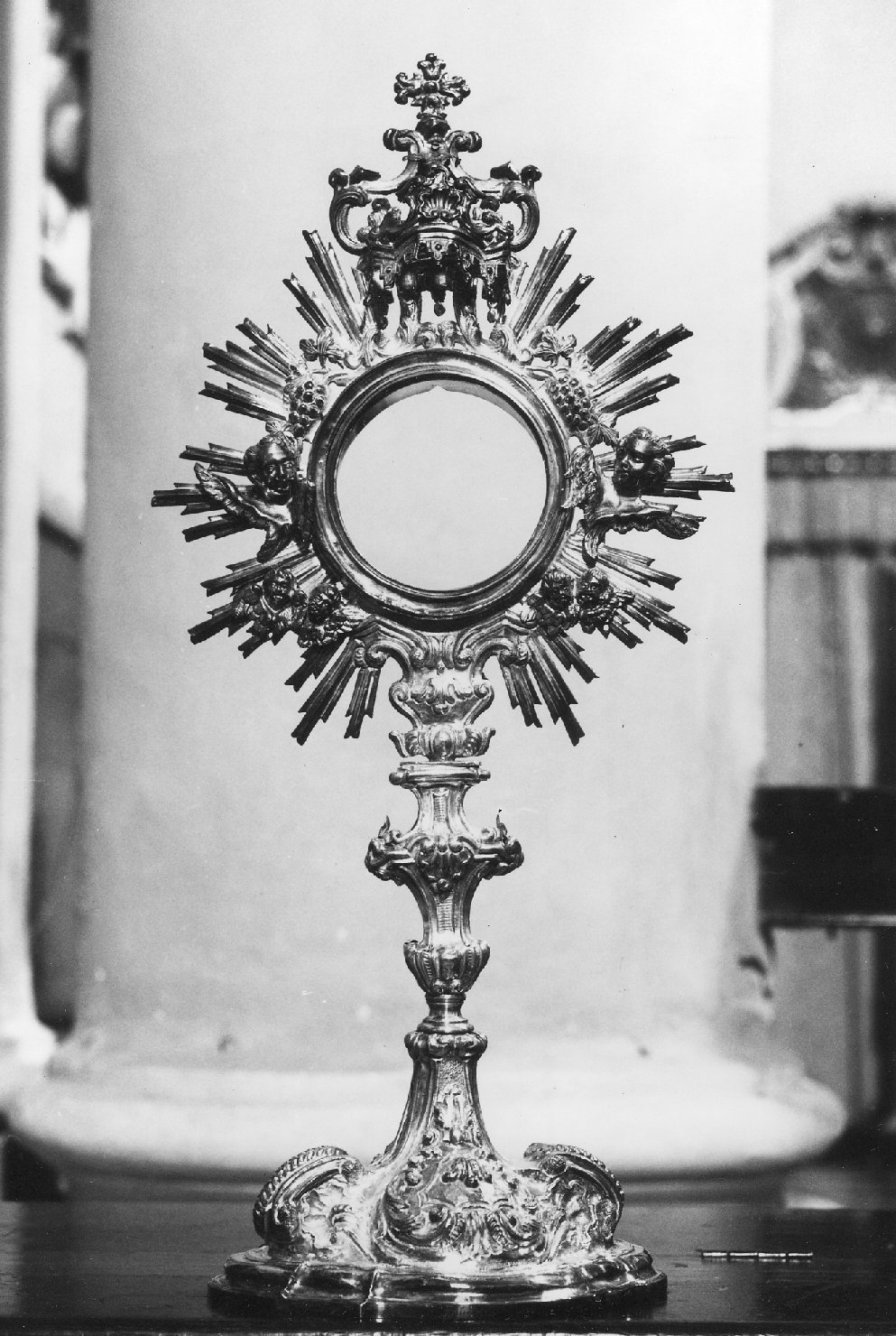 ostensorio - a raggiera - ambito emiliano-romagnolo (?) (sec. XVIII)