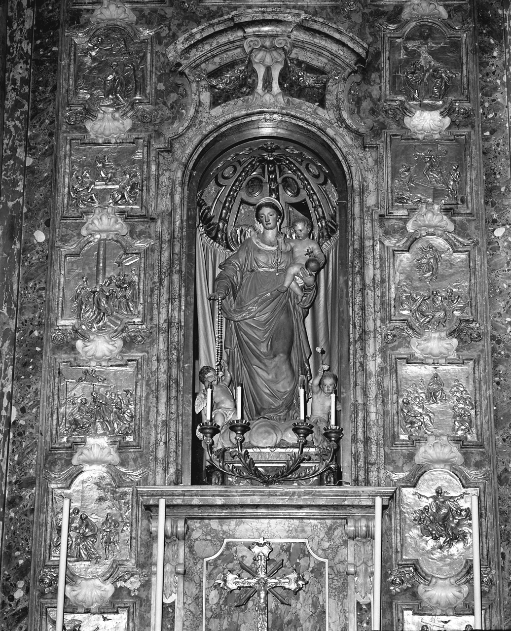 Madonna del Rosario (statua) di Ballanti Giovanni Battista detto Graziani (metà sec. XIX)