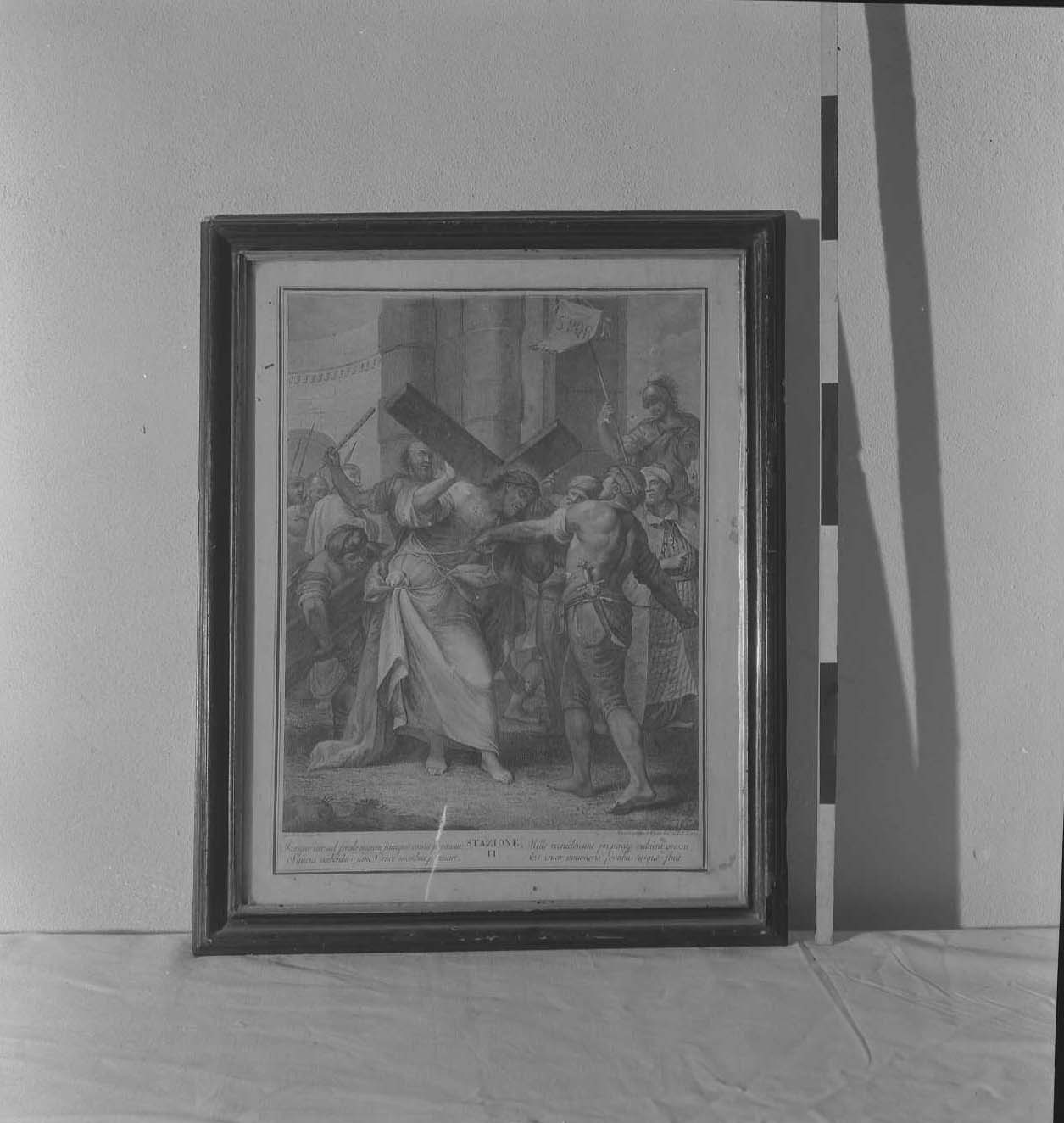 Stazione II, stazioni della via crucis (stampa, elemento d'insieme) di Wagner Joseph, Crosato Giovanni Battista (sec. XVIII)