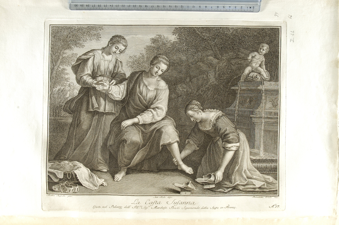 casta Susanna (stampa) di Rosselli Matteo, Fedi Antonio, Eredi Benedetto (secc. XVIII/ XIX)