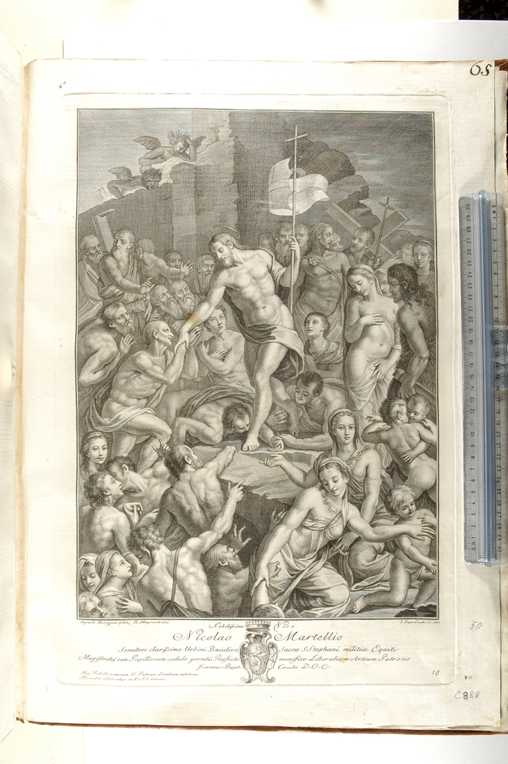discesa di Cristo al limbo (stampa) di Bronzino, Allegranti Ranieri, Cecchi Giovanni Battista (sec. XVIII)