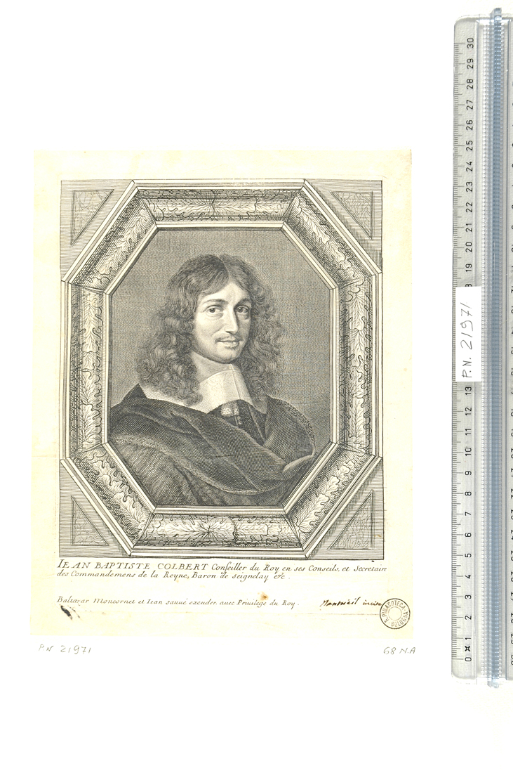 ritratto di Jean Baptiste Colbert (stampa) di Nanteuil Robert (sec. XVII)
