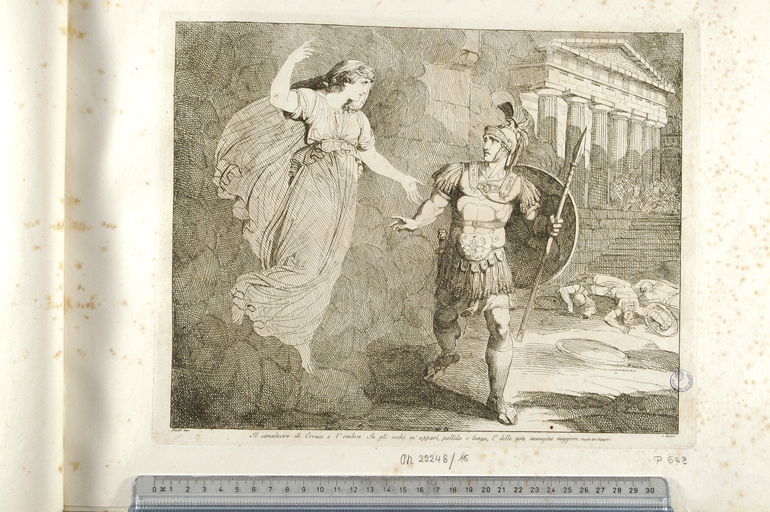 Enea cerca Creusa e gli appare il suo spirito (stampa) di Pinelli Bartolomeo (sec. XIX)