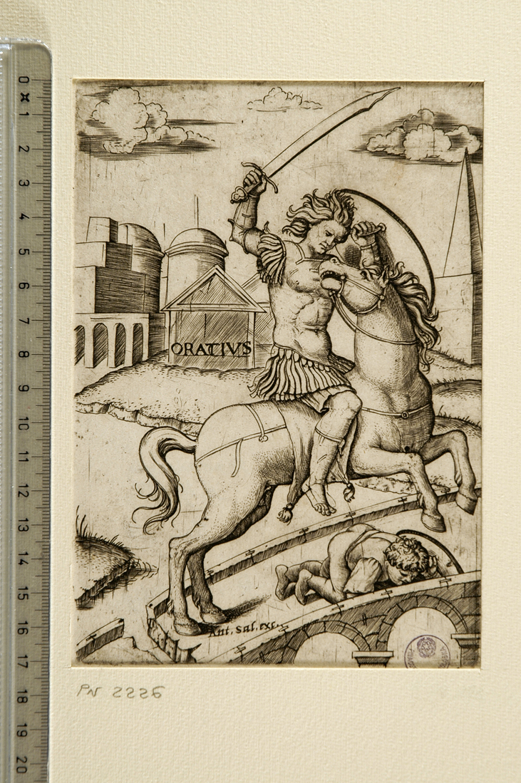Orazio Coclite (stampa) di Raimondi Marcantonio (sec. XVI)