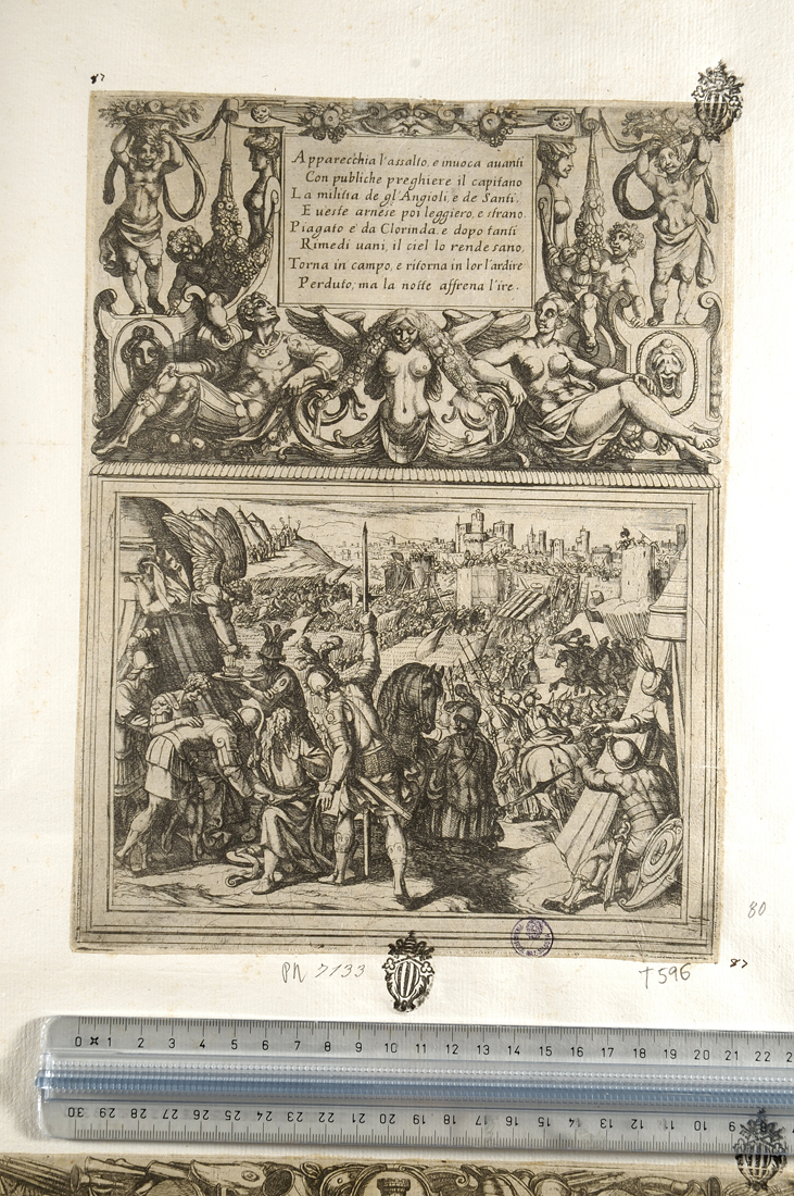 La Gerusalemme Liberata. Canto undicesimo (stampa smarginata) di Tempesta Antonio (secc. XVI/ XVII)