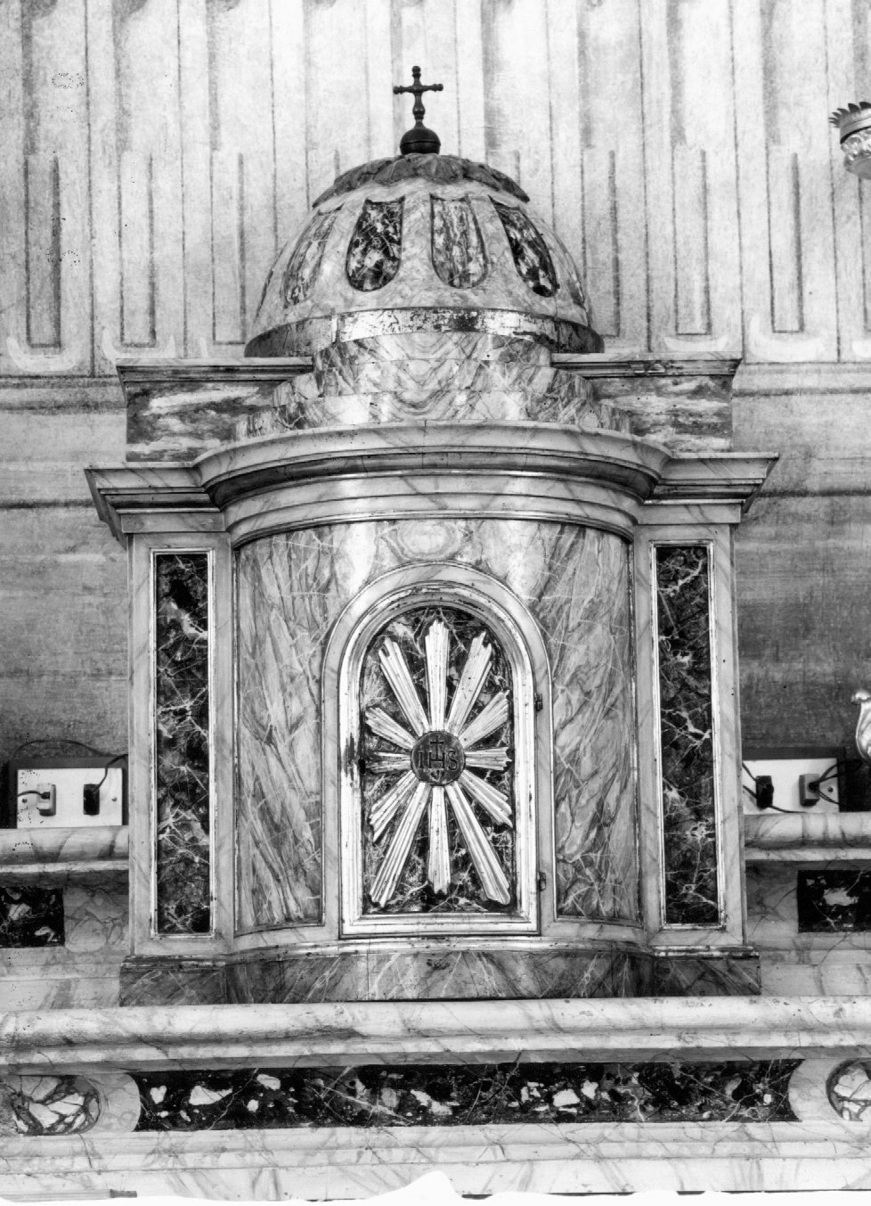 tabernacolo - a frontale architettonico - manifattura romagnola (sec. XIX)