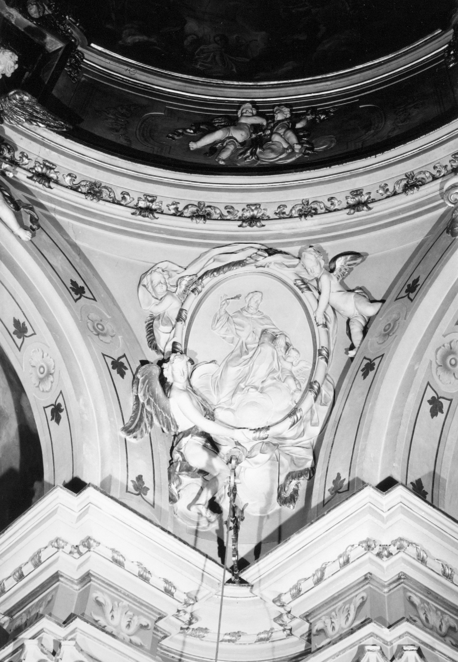 san Bernardino da Siena (rilievo) di Martinetti Antonio (sec. XVIII)