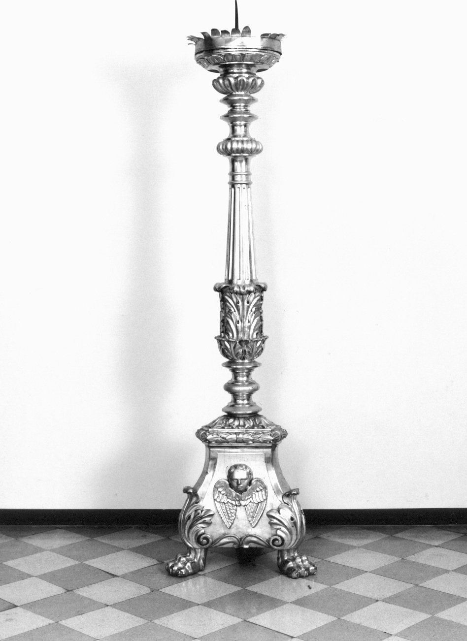 candelabro per il cero pasquale - manifattura emiliano-romagnola (prima metà sec. XIX)