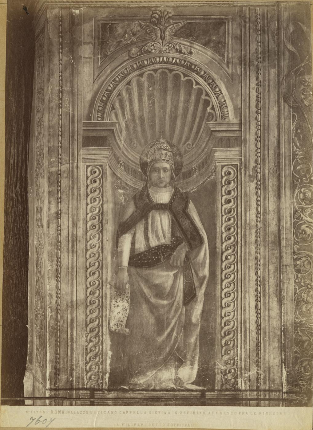 Ritratti di papi - Affreschi (positivo) di Fra Diamante (attr), Botticelli, Sandro (attr), Fratelli Alinari (ditta) (XIX)