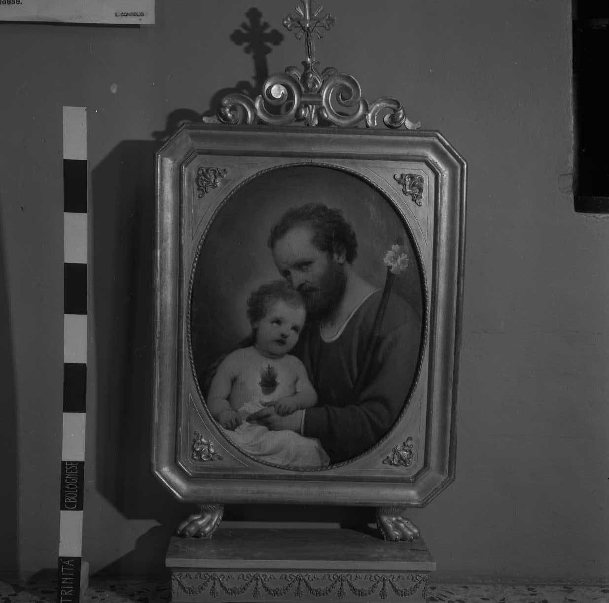 San Giuseppe e Gesù Bambino (quadro d'altare) di Guardassoni Alessandro (sec. XIX)