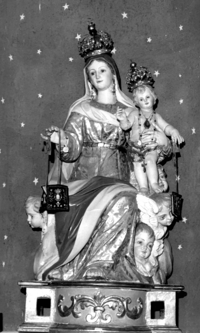 Madonna con Bambino (scultura processionale) di Paganelli Giuseppe (sec. XVII)