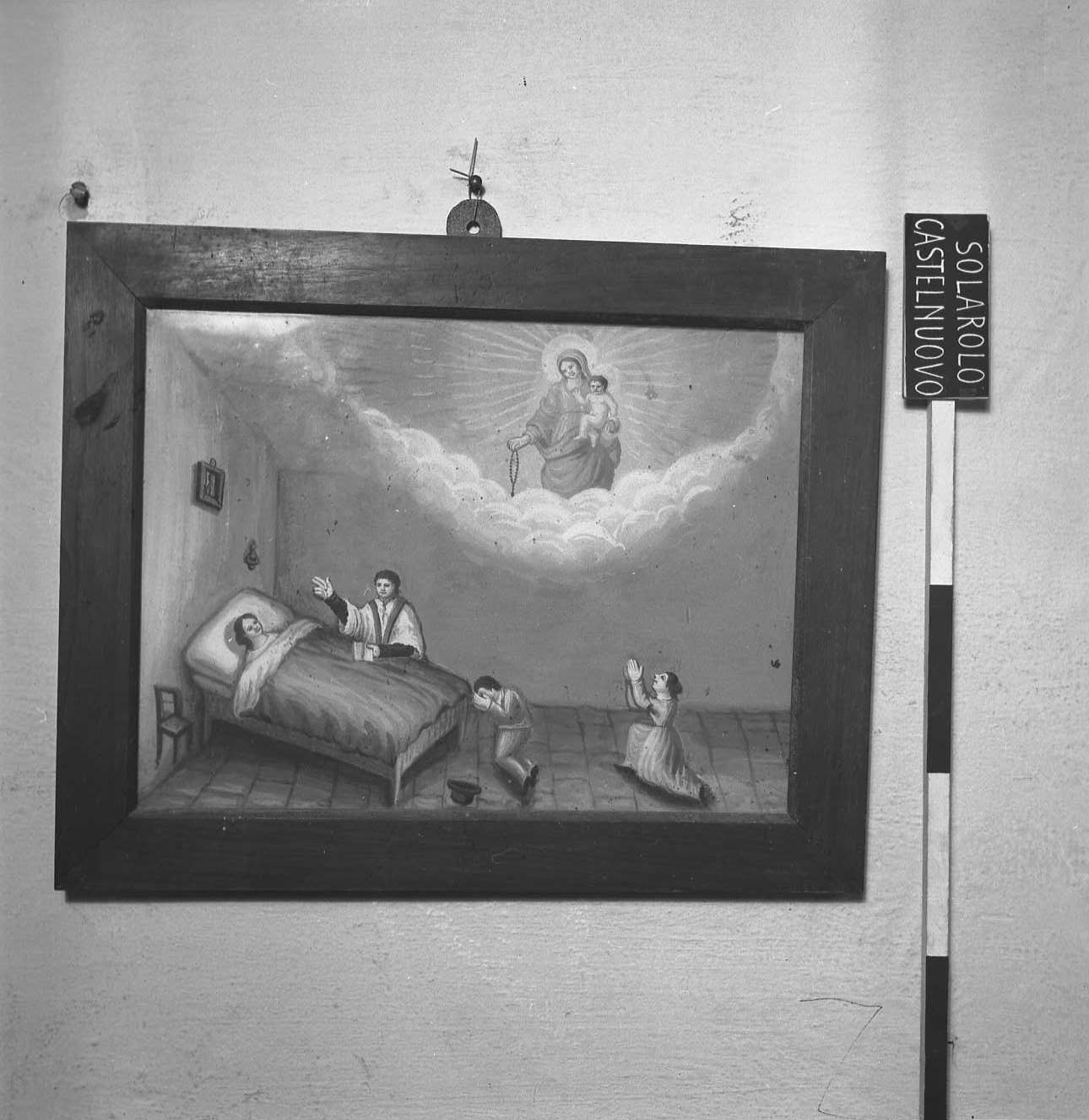 Madonna con Bambino/ miracolo della Madonna (ex voto) - produzione romagnola (sec. XIX)