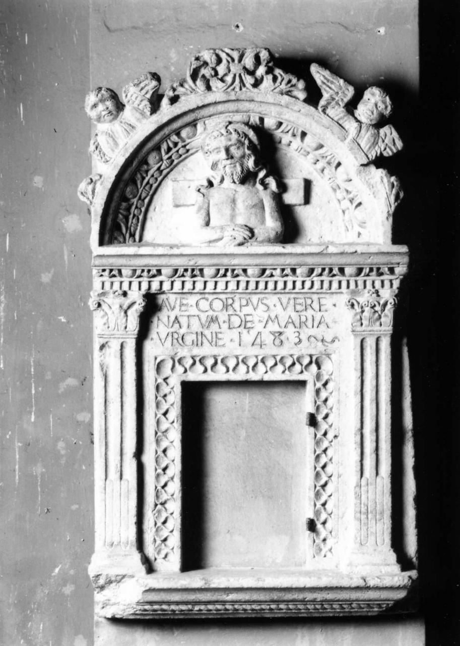 ciborio, elemento d'insieme - bottega modenese (sec. XV)