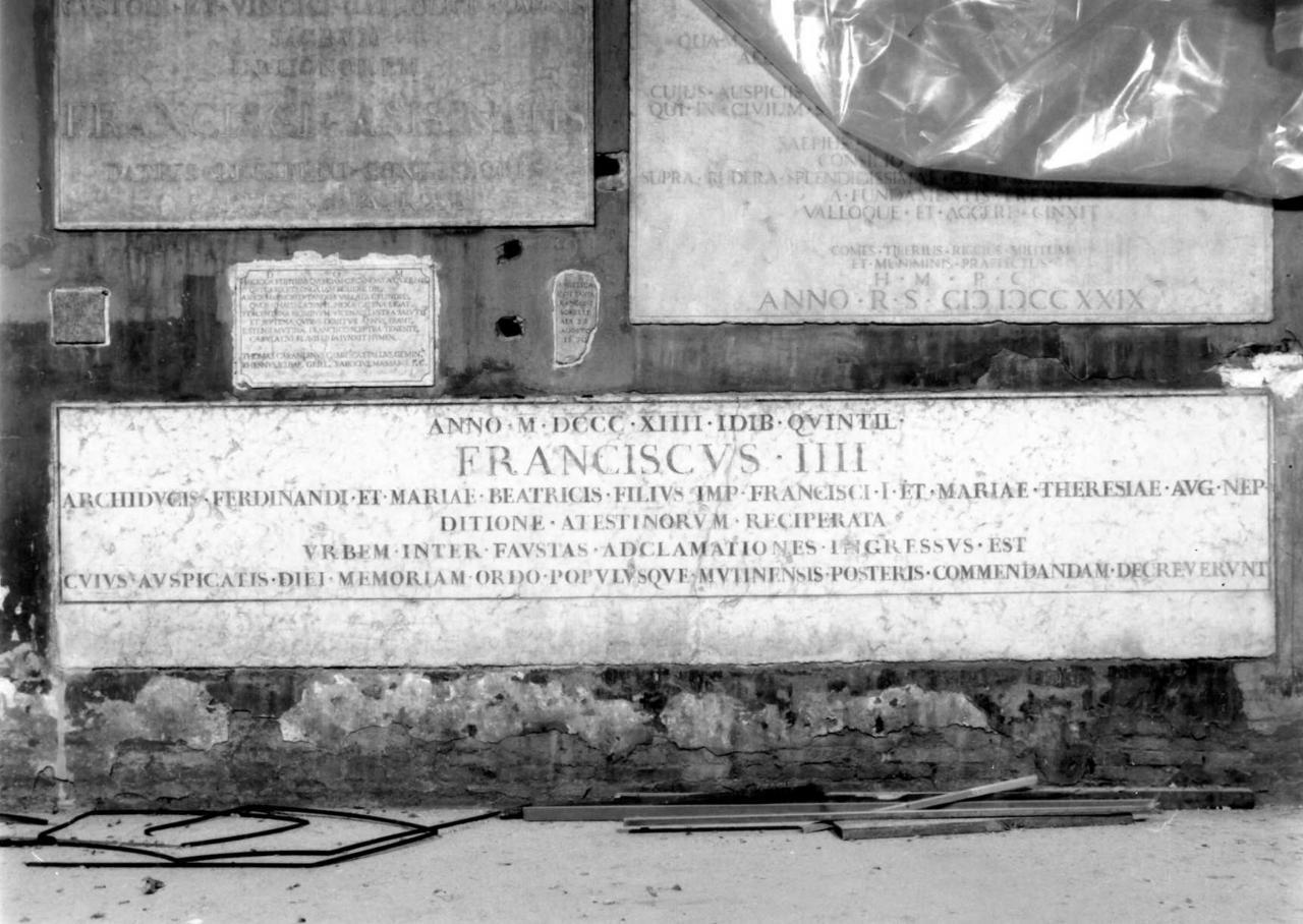 lapide commemorativa - bottega modenese (sec. XIX)