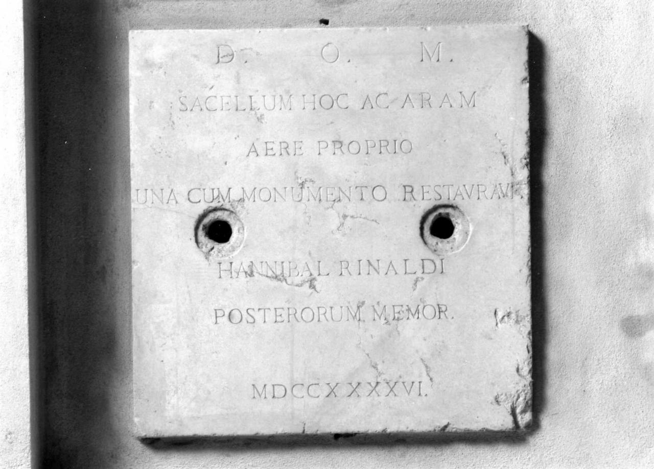 lapide tombale - bottega modenese (sec. XVIII)