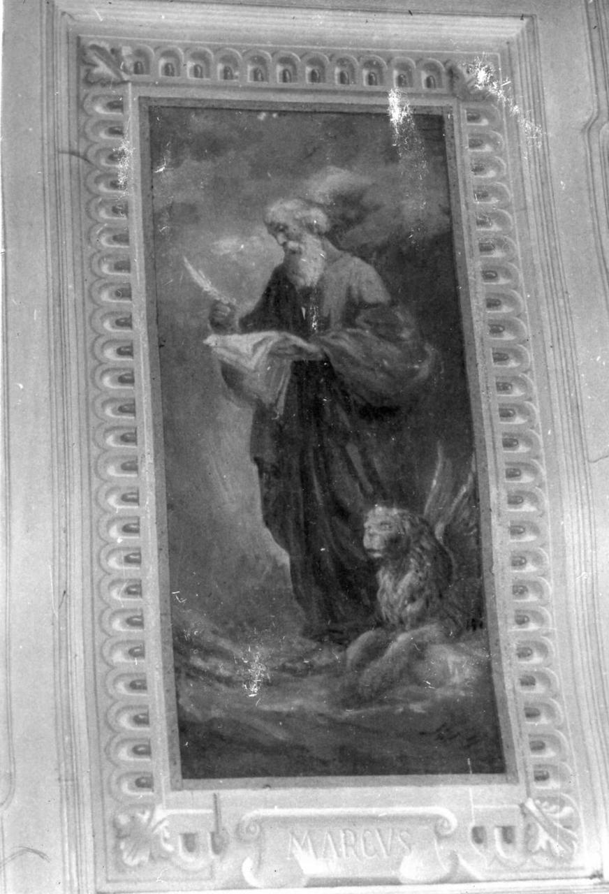 San Marco scrive il vangelo (dipinto) di Mazzoni Giuseppe (metà sec. XX)