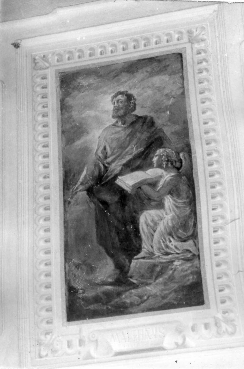 San Matteo e l'angelo (dipinto) di Mazzoni Giuseppe (metà sec. XX)