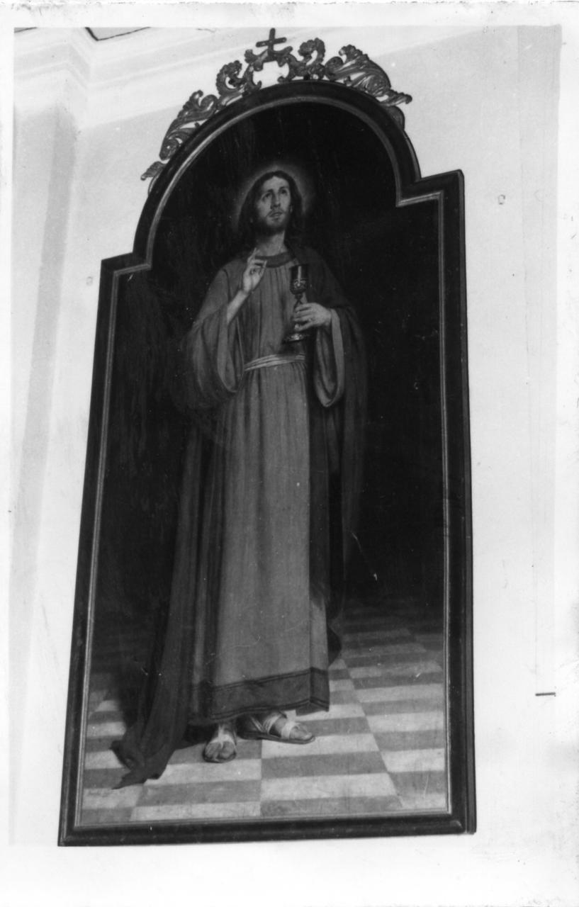 Cristo redentore benedicente (dipinto) di Boschi Achille (sec. XIX)