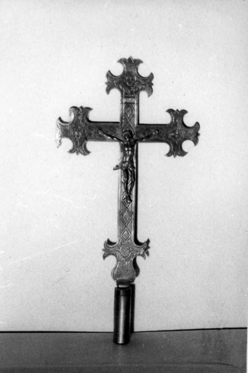 Cristo crocifisso (croce processionale) - bottega reggiana (fine/inizio secc. XVII/ XVIII)