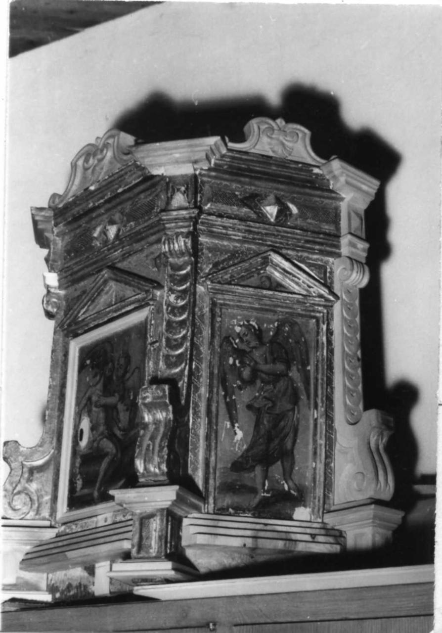 Cristo in pietà sorretto da angeli (tabernacolo) - bottega emiliana (sec. XVI)