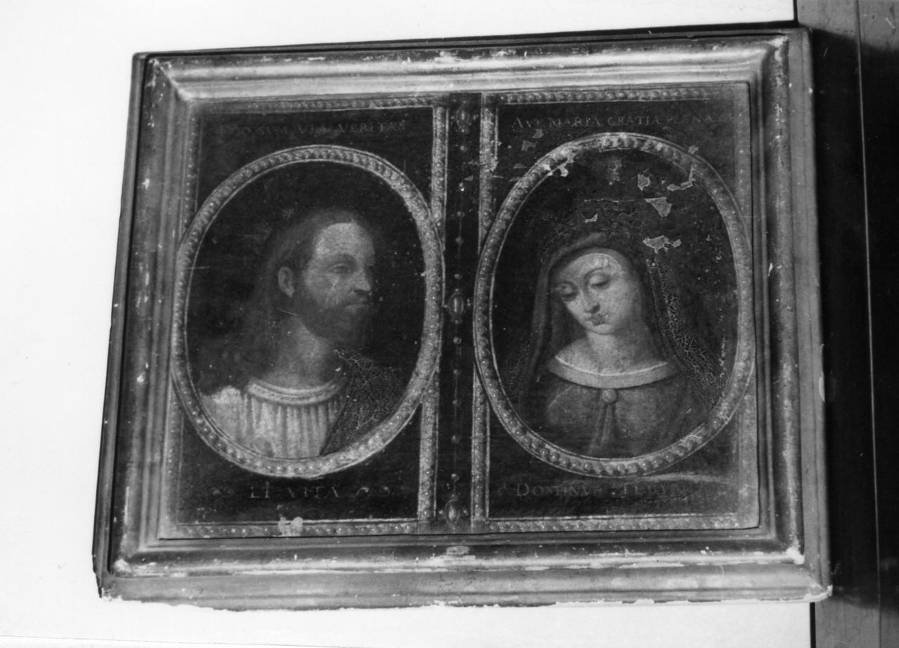 testa di Cristo e della Madonna (dipinto) - ambito modenese (inizio sec. XVII)