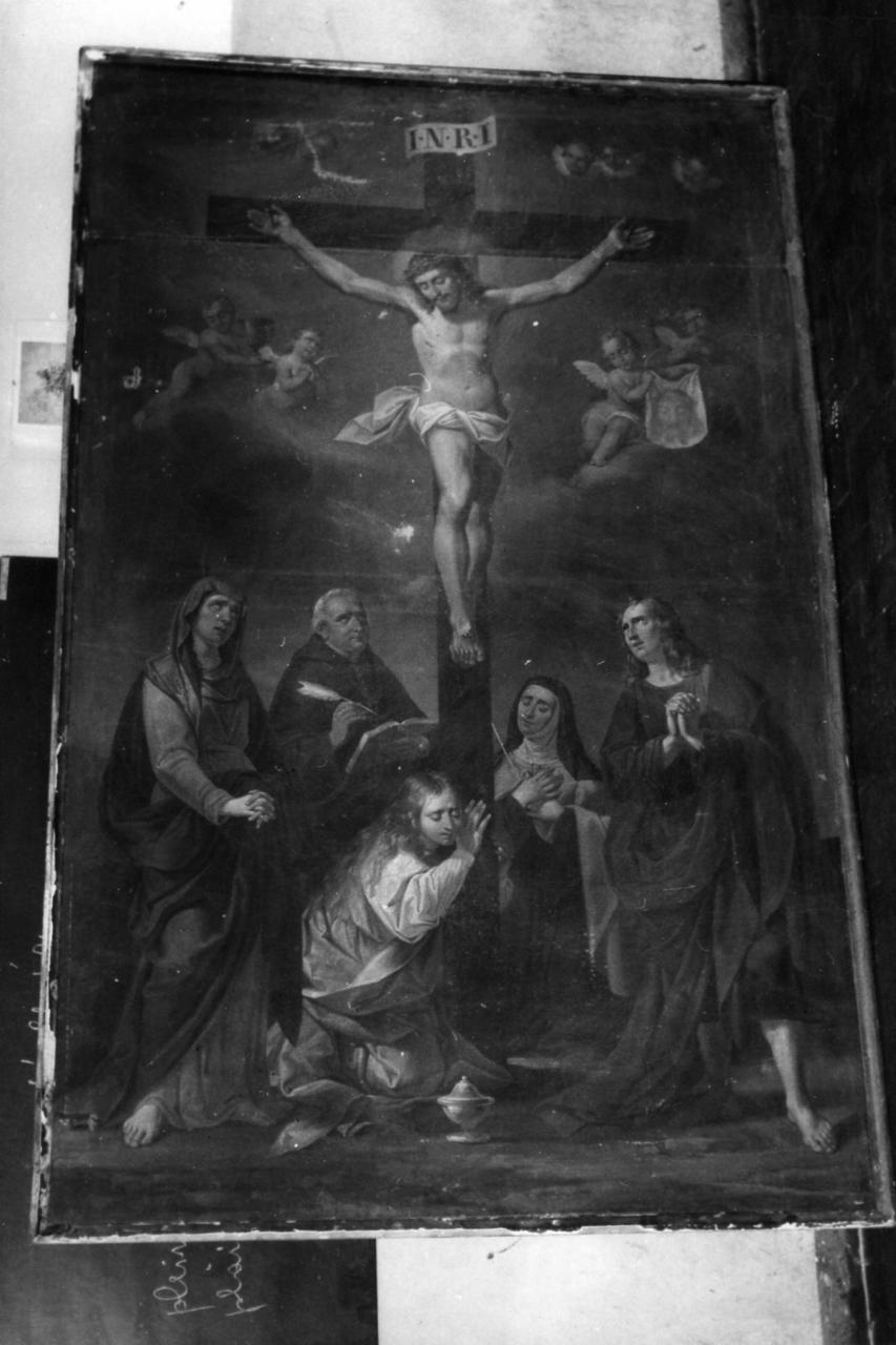 Cristo crocifisso (dipinto) di Manzini Luigi (sec. XIX)