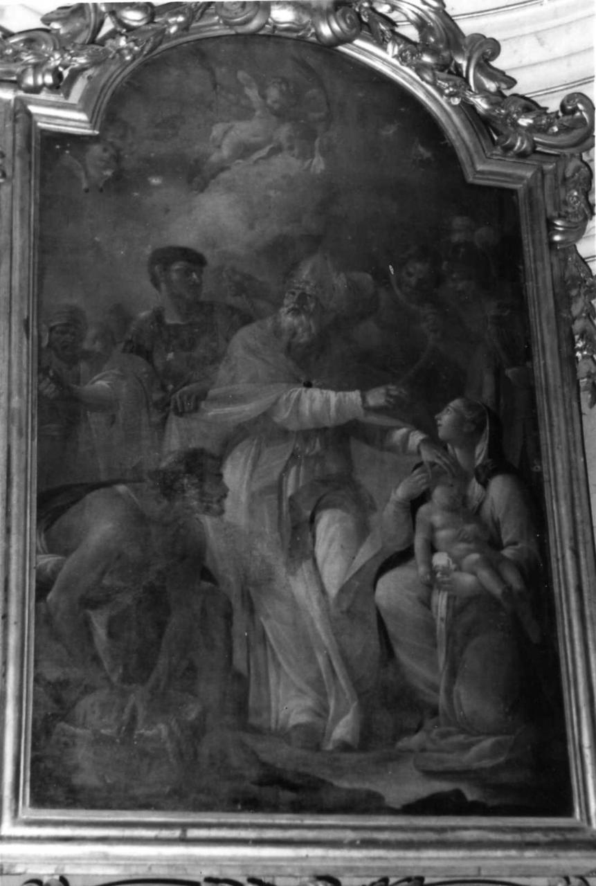 San Biagio guarisce un fanciullo (dipinto) di Muzzi Domenico (fine sec. XVIII)
