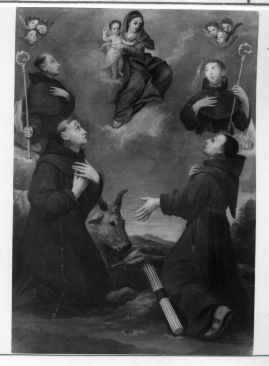 Madonna con Bambino e Santi francescani (dipinto) di De La Forest Louis (prima metà sec. XVIII)