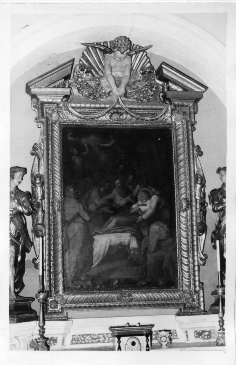 angioletto (cornice di dipinto) - bottega emiliana (metà sec. XVI)